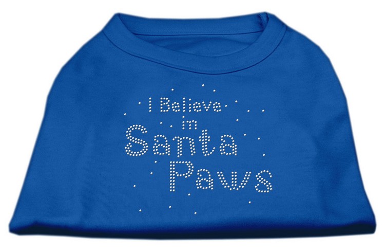 I Believe in Santa Paws Shirt Blue Med